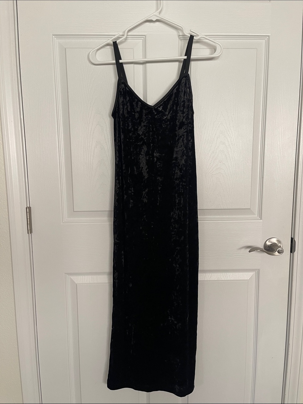 Topshop Crushed Velvet Midi Dress